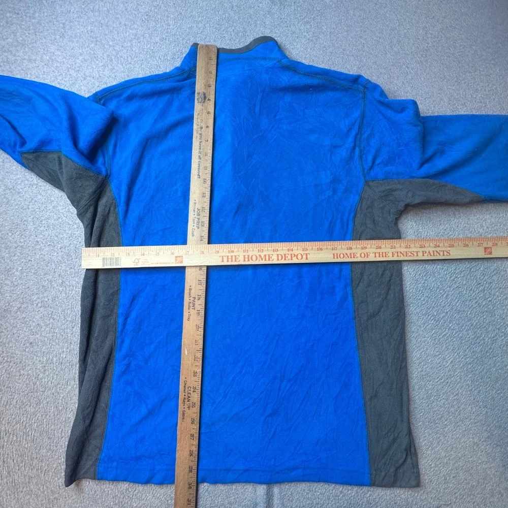 Columbia Fleece Pullover Mens L Blue 1/4 Zip Hiking Sweater Activewear Layer